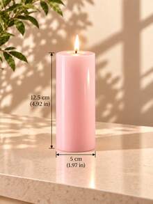 7/6/5/4/3pcs (1 Set) Pink Pillar Candles, Multiple Sizes Set Combination, Home Decor, Suitable For Home Decoration Living Room Bedroom Dining Table Entryway Counter Wedding Scene Arrangement, Tabletop Center Decoration, Holiday Scene Center Arrangement, Candle Enthusiasts, Photographer Props. - Minimalist Pillar Candle - View 25