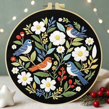 15*15cm/5.9*5.9in 20*20cm/7.9*7.9in,Forest Animals Embroidery Kit, DIY Handmade Embroidery Set For Adult Beginners, Home Gift, Women's Sewing Gift, Including User Manual, Printed Pattern Fabric, Embroidery Frame, Needle And Thread. - Forest Animals - View 21