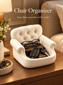A Faux Velvet Sofa-Shaped Storage Box, A Soothing Storage Solution That Combines Beauty And Practicality! Replicating The Classic Sofa Design With A Premium Feel,It Instantly Transforms Entryways And Tabletops Into Refined Corners.With Its Large - Multicolor - View 1
