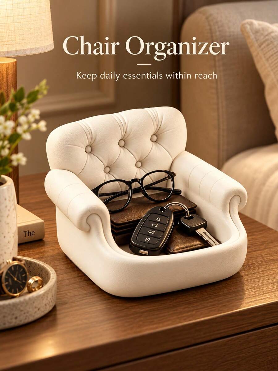 A Faux Velvet Sofa-Shaped Storage Box, A Soothing Storage Solution That Combines Beauty And Practicality! Replicating The Classic Sofa Design With A Premium Feel,It Instantly Transforms Entryways And Tabletops Into Refined Corners.With Its Large - Multicolor - View 1