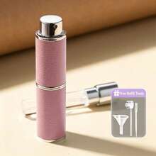 Luxury Leather Lipstick-Shaped Perfume Refillable Bottle, Mini Portable Perfume Sample Spray Bottle, Travel Perfume Refillable Dispenser, Multiple Colors Available - Red - View 4