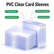 10 chiếc bao đựng thẻ PVC trong suốt, vỏ bảo vệ bền chắc cho thẻ ID và thẻ ép nhựa. - Nhiều màu - Xem 2