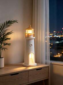 1 buah Lampu Malam Bentuk Mercusuar Putih dengan Kontrol Jarak Jauh, Lampu Meja Proyeksi Bulan Isi Ulang, Lampu LED Meja Kreatif untuk Kamar Tidur, Ruang Tamu, Ruang Belajar, Hadiah Dekorasi Rumah yang Hangat - beraneka warna - View 5