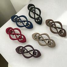 1pc Women's Black, Khaki, Blue, Brown Plastic Multifunctional Hair Clip, Suitable For Bathing, Washing Face, And Matching Clothes - Multicolor - View 6