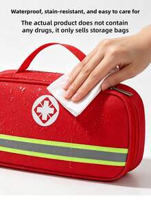 1pc Family Large-Capacity Medical Storage Bag With Tiered Large Openings For Portable Medicine Cabinet, Home Emergency First Aid Kits,The Actual Product Does Not Contain Any , It Only Sells Storage Bags - Multicolor - View 8