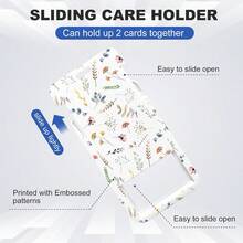 1pc Leaf Ditsy Floral ID Badge Set, Includes Badge Clip, Lanyard, Double-Sided Card Holder For Access Card, Suitable For Office Workers, Nurses, Teachers, Students, Nurse's Day Gift - Retractable Badge Reel + Card Holder + Lanyard - View 2