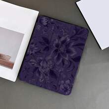 紫色復古大花朵 360°旋轉保護翻蓋平板保護殼，附筆槽，兼容 iPad 11 (A16 2025)，自動休眠/喚醒功能，兼容小米 5/5PRO/6/6PRO/7/7PRO，兼容華為 MatePad，兼容榮耀 Pad - 彩色 - 查看 3