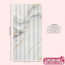 1 Set/4 Sets Beautiful Dark Gray Textured Shower Curtain Set, Patterned Shower Curtain With Multi-Color Background, Modern Personalized Bathroom Decor, Waterproof Shower Curtain Set (With 12 Hooks), Non-Slip Bath Mat, U-Shaped Toilet Cover, Bathroom Decoration Fall Decor Bathroom Accessories Back To School - Multicolor - View 12