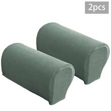 2/4pcs Elastic Twill Corn Velvet Sofa Armrest Covers, Soft And Stretchy Protection For Chair, Sofa, Armchair, Recliner Armrest Covers - Multi-color - View 22