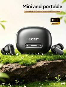 Earbud Nirkabel Bluetooth In-Ear Acer OHR824, Dilengkapi dengan Casing Pengisian Daya Mini Portabel Kapasitas Besar 400mAh, Desain Ringan, Menggunakan Teknologi Bluetooth V6.0 untuk Pemasangan Cepat, Koneksi Stabil, dan Efek Suara Stereo Surround yang Imersif - View 1