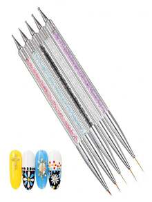 Nail Art Painting Brush Kit, 14 Pieces Multi Function Nail Drawing Tools, Nail Detail Line Brushes For Nail Art Creation - Multicolor - View 2