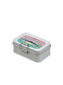 Vintage Sardine Flip One-Sided Mini Buckle Small Iron Box, Jewelry Storage Box Travel Small Jewelry Storage,Birthday Gift For Back To School Season - Multicolor - View 11