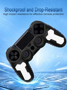 Compatible With PlayStation 4, Thickened Silicone Controller Cover, Dual-Color Design, Anti-Drop Anti-Slip Anti-Scratch Anti-Sweat, Enhanced Gaming Control Feel, Practical Gaming Accessory - View 4