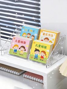 1件嬰兒房收納兒童書架，透明書籍收納架整理架 - 透明 - 查看 2