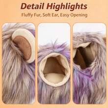 Halloween Lion Mane Hat For Cats And Dogs, Adjustable Pet Costume Hat With Lion Mane, Cute Halloween Pet Accessory For Autumn Winter, Fits Small And Medium Pets, Pet Supplies - Multicolor - View 8