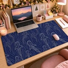 1pc Whale Shark Line Art Desk Mat, Minimalist Ocean Marine Creature Print Large Table Mat, Non Slip Desktop Protector For Home Office Decor - View 21
