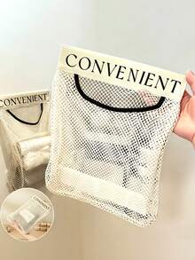 Mesh Storage Bag And Adhesive Hooks) Kitchen Hanging Mesh Storage Bag, Multi Functional Storage Bag,Reusable Over-The-Door Mesh Bag, Breathable And Easy-To-Access Design, Suitable For Storing Kitchen Utensils, Groceries, And Plastic Bags - Multicolor - View 3