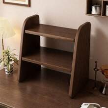1pc Vintage Style Desktop Vertical Shelf, Large Capacity Wooden Desktop Storage Rack, Kitchen Organizer, Coffee Cup & Water Cup Display Stand, Multi-Functional Home Storage Rack, Suitable For Kitchen, Living Room, Bedroom, Entryway, Coffee Corner, Tea Area And More - Multicolor - View 3