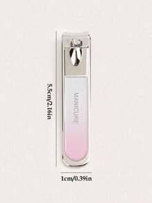 32/8/1pc Gradient Stainless Steel Nail Clipper Set, Large Opening, Premium Nail Clipper, Anti-Splash Nail Clipper, High-Quality Stainless Steel Nail And Toenail Clipper, Suitable For Trimming Hard Nails, Nail Clipper - Pink - View 6