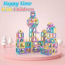 30/60Pcs Large Size Macaron Stained Window Building Blocks, Free Splicing Scene Assembly Toy, Develop Kids Spatial Imagination & Hands-On Ability, Christmas & Birthday Educational Gift For Boys Girls - Multicolor - View 4