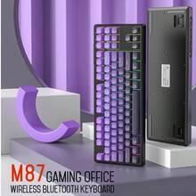 ATTACK SHARK Keyboard Nirkabel Bluetooth Dual-Mode dengan Nuansa Mekanik untuk Gaming, Esports, Kantor, dan Mouse dengan Tombol PBT yang Senyap. - View 3
