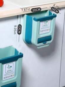 Foldable Hanging Kitchen Trash Can, No Bending Required Under Cabinet Garbage Bin - Multicolor - View 5