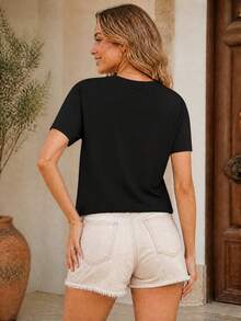 Women T-Shirts - Black - View 6