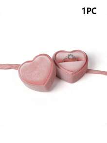 Vintage Heart-Shaped Mini Ring Box, Single Diamond Ring Box, Proposal Ring Box, Wedding Ceremony Ribbon Necklace Box, Jewelry Prop, Jewelry Box, Storage Box, Accessory Storage Box, Box, Valentine's Day, Christmas, Gift Box, Jewelry Display Box - Multicolor - View 9