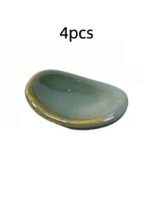 Pebble Shaped Kiln Change Glaze Ceramic Chopstick Rest, Multicolor Stone Look Utensil Holder, Tabletop Decor Spoon Fork Rest For Home Kitchen Dining Table Decoration - Multicolor - View 24