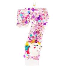 1-7 Number Birthday Candle,Happy Birthday Cake Candle, Unicorn Themed Party Supplies - Multicolor - View 15
