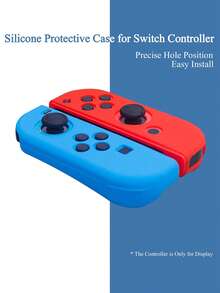 2pcs Joy-Con Controller Protective Case Compatible With Nintendo Switch And Switch OLED, Anti-Drop, Anti-Explosion, Anti-Slip, Anti-Scratch, Anti-Sweat, Ergonomic Design To Enhance Gaming Experience - Multicolor - View 3