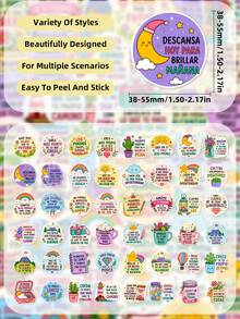 50Pcs Self‑Care Positive Affirmation Stickers, Cute Pastel Rainbow Reminder Text Vinyl Decals, Waterproof Stickers For Laptop, Water Bottle, Phone, Kindle, Journal, Scrapbook, DIY Stationery Decor - Multicolor - View 11