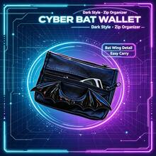 Y2K Gothic Bat Wing Women's Mini Wallet, Multi-Layer Card Holder, Multi-Zipper Coin Purse, Portable Key Fob Bag, Can Store Cards, Keys And Coins, Compact Daily Use Gothic Style Handheld Storage Bag - Multicolor - View 9