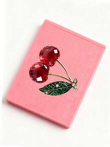 Crystal Cherry Print Card Holder, SIM Card Pin Slot, Comes With SIM Card Pin. Cherry Print Portable SIM Card Storage Box, Phone Card Holder, SIM Card And SD Card Storage Box, Travel Storage Box, Compact And Lightweight, Suitable For Smartphones, Tablets And Other Devices, Can Store SIM Cards/SIM Card Pins, Ideal For Storing Backup SIM Cards When Changing Phone Numbers, Also A Great Gift. Suitable For Back To School Season, Back To School Season, Teacher's Day. - Multicolor - View 16