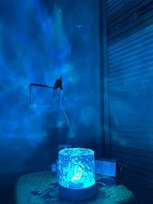 1pc Water Ripple Aurora Atmosphere Light, 16 Color Changes, With Remote Control, Create Romantic And Comfortable Atmosphere, Suitable For Bedroom Decoration, Christmas Gift Decoration, Valentine's Day Gift - Multicolor - View 1