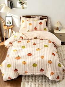 2/3pcs Milk Velvet Bedding Set, Soft, Skin-Friendly, Comfortable, Removable And Machine Washable, Set Includes: 1/2 Matching Pattern Pocket Pillowcase + 1 Duvet Cover With Four-Corner Straps And Zipper, Suitable For Multiple Occasions: Bedroom/Guest Room/Dorm/Travel Hotel Stay - Multicolor - View 19