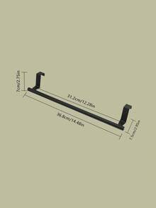 2/1pc Stainless Steel Cabinet Hanging Rod, Stainless Steel Door Towel Rack, Door Towel Rack, Metal Kitchen Rack, Kitchen Door Towel Rack, Dishcloth Hanging Rack, Kitchen - Black - View 16