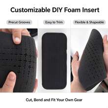 Portable EVA Mini Fascia Gun Carry Case DIY Customizable Foam Sponge Protective Storage Pouch For Handheld Mini Massage Gun, - Black - View 3