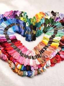 Rainbow Color Embroidery Thread 100pcs Set, Suitable For Cross Stitch, Friendship Bracelet, Handmade Embroidery, DIY Craft Supplies - 100pcs - View 3