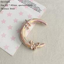 UV Plated Solid Color Big Moon Butterfly Star Bead DIY Handmade Bead Phone Chain Pendant Loose Bead Jewelry Accessories - Multicolor - View 25