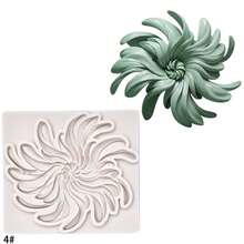 Leaf & Flower, Floral, Rose Silicone Mold - Resin Mold - Home Decor DIY Tool - Jewelry Casting Clay Resin Plaster Mold 1pc - Light Grey - View 6