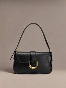 Écloséra New Solid Color PU Material Luxurious Clutch Bag, This Is A Solid Color Bright Color Evening Clutch Bag - Black - View 1