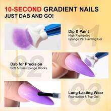 LIMEGIRL 4-Color No-Wash Painting Gel, Original Color Mixing Nail Gel Set, Creamy Texture Gradient, Gradient Color And DIY Nail Gel, UV/LED Soak-Off Nail Gel - Multicolor - View 4