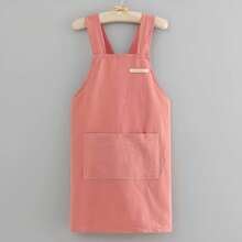 New Cotton Crinkle Fabric Fashion Apron, Kitchen Home Cooking Waist Apron, Stain-Resistant Breathable Workwear For Office - Multicolor - View 5