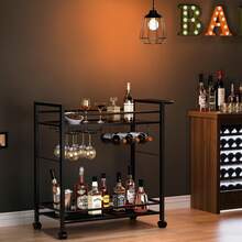 Bar & Serving Carts - Black - View 2