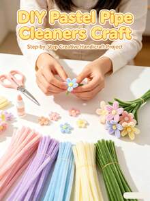1000 Piece 10 Color Pipe Cleaner Bulk, Tubular Cleaning Cotton Swabs Bulk Pack DIY Handicraft Decoration Making Materials - Multicolor - View 5
