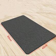 1pc Solid Color Drying Mat, Non-Slip Absorbent Wear-Resistant Coffee Machine Mat, Soft Diatomaceous Earth Drainage Mat, Draining Mat, Coffee Mat, Bar Restaurant Mat, Pet Mat, Tableware Mat, Bathroom Mat, Countertop Mat Dining Table Decor, Home Kitchen Supplies - Black - View 11