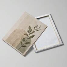 1pc/3pcs Sage Green Botanical Wall Art, Neutral Japandi Arch Prints, Minimal Abstract Botanical Wall Art Poster, Scandinavian Line Geometry Art Prints, Sage Green Modern Neutral Wall Decor, Framed/Frameless - Abstract - View 13