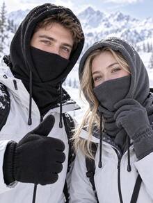 Winter Hunting Windproof Mask, Warm Hunting Camouflage, Balaclava Hat, Fleece Gloves Combination Suitable For Winter Hunting And Other Outdoor Sports - Multicolor - View 7