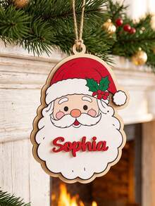 Personalized Custom Name Christmas Wooden Ornament, Customized Xmas Tree Hanging Decoration, Family Holiday Decor Christmas Tree Hanging Tree Decorations, Ornaments Set, Decorations Indoor, Decorations For Tree - Multicolor - View 10